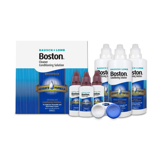 Bausch & Lomb Boston Advance Multipack Limpiador de lentes, 3 x 120 ml & 3 x 30 ml
